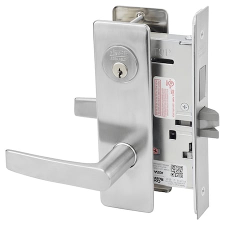 Corbin Russwin Dormitory or Entrance Mortise Lock, AS Lever, M Escutcheon, Satin Chrome ML2065 ASM 626